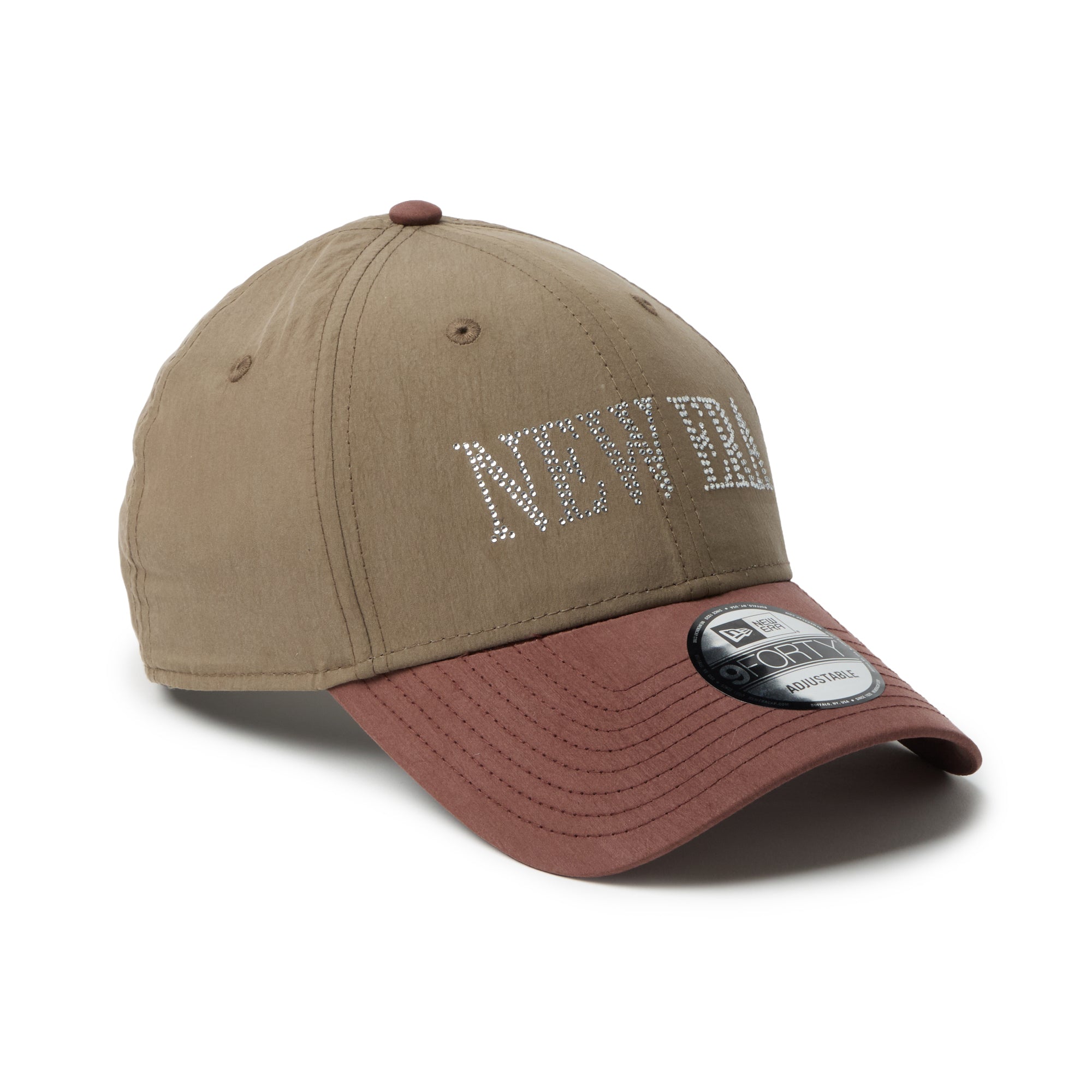 NEW ERA 9FORTY ラインストーン 完売品 9FORTY NEW ERA Rhinestone ラインストーン モス/ブラウン