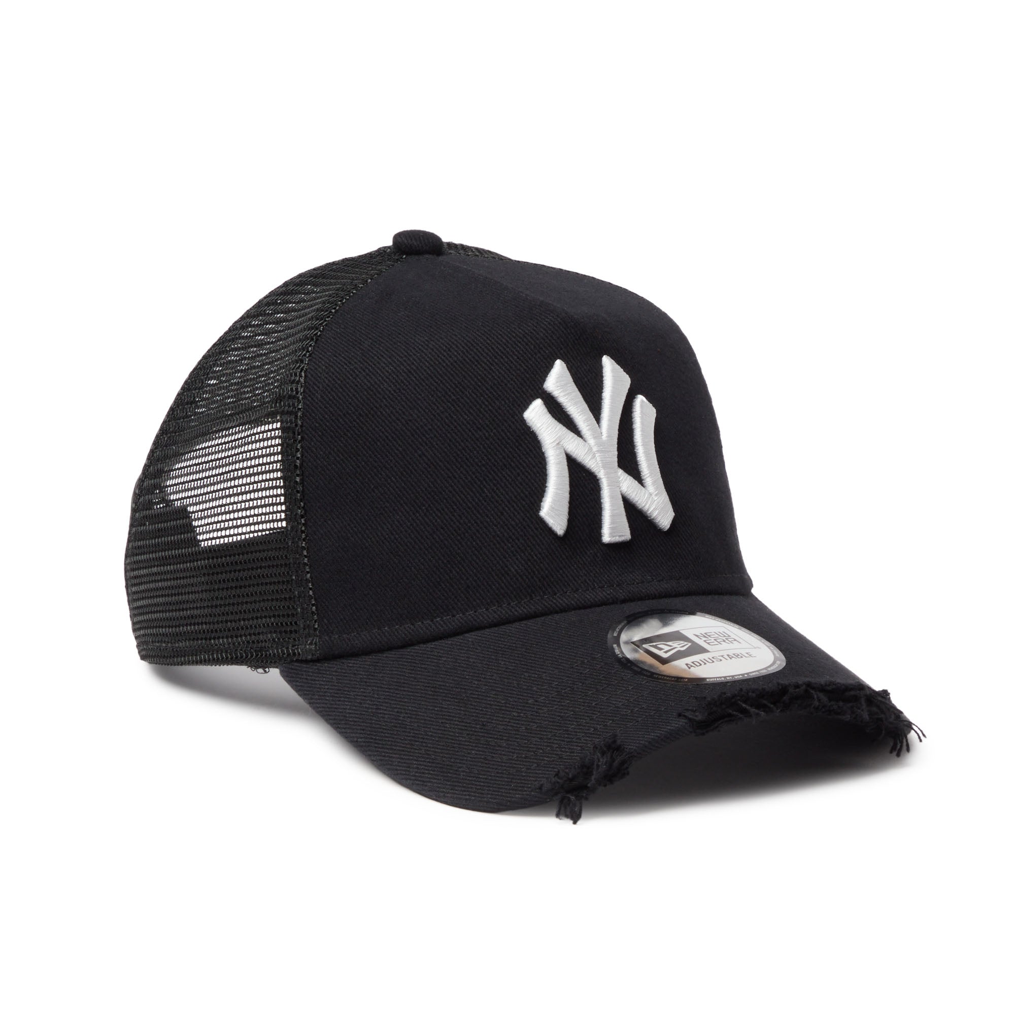 金額変更済、LA買付商品US別注 New Era 9FORTY ヤンキース 9FORTY A-Frame トラッカー MLB Damaged Cap ニューヨーク・ヤンキース