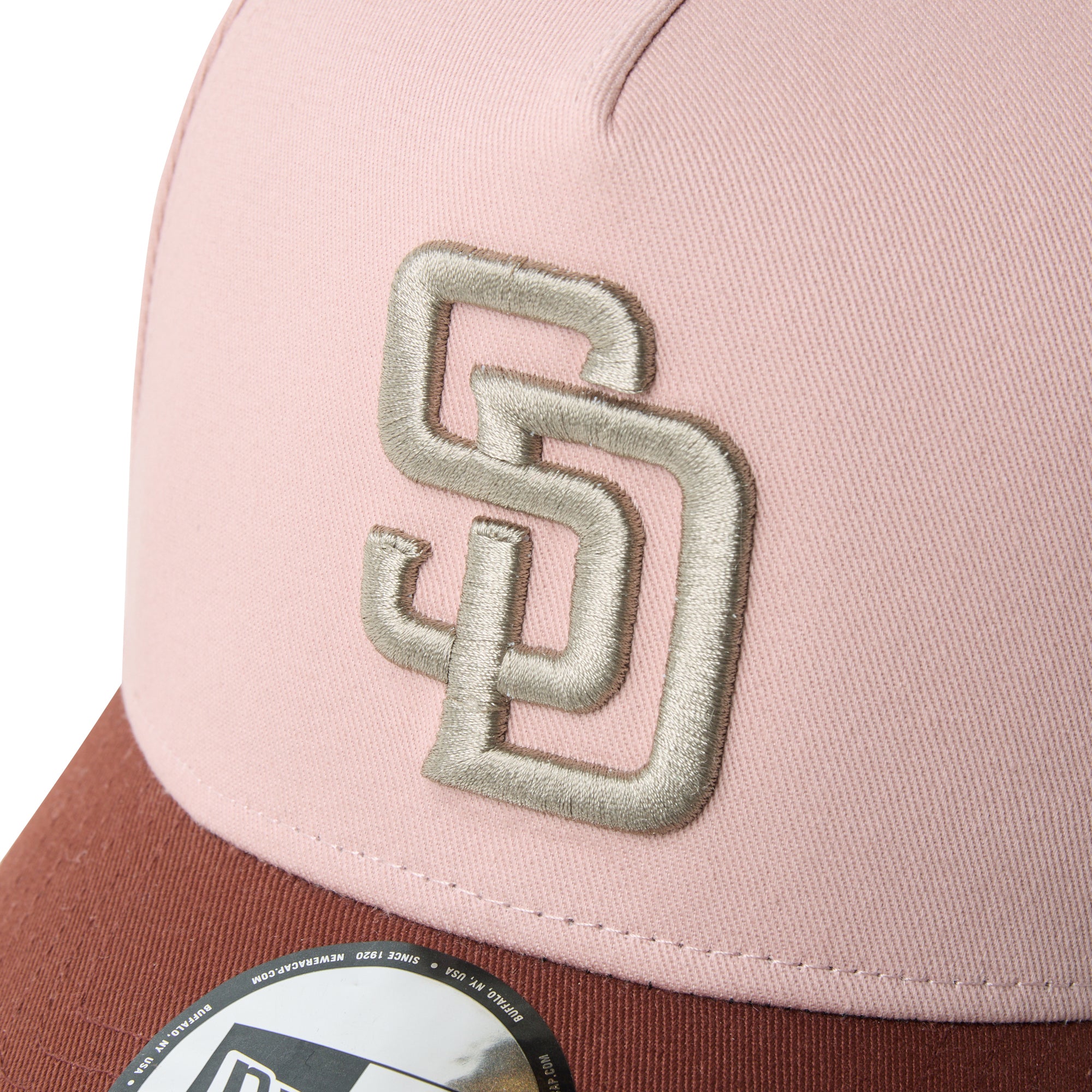 海外限定 ニューエラ 9forty A-FRAME パドレス ブラウン ピンク 9FORTY A-Frame サンディエゴ・パドレス バーントウッド/マニラ