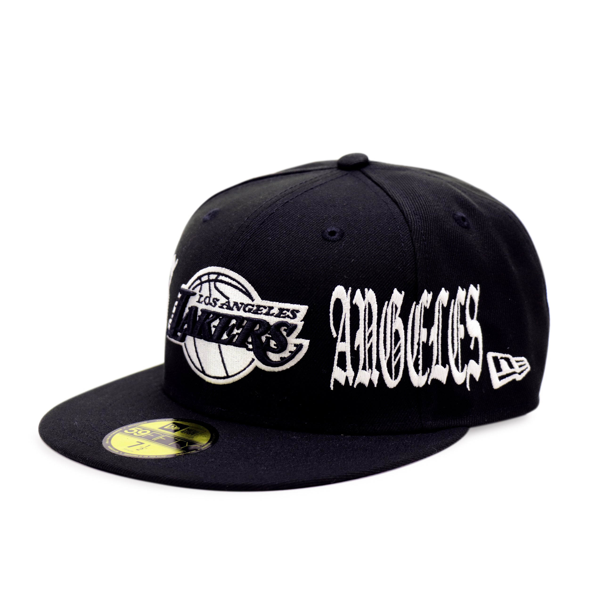 THE CAP 59FIFTY BLACK LETTER II ロサンゼルス・レイカーズ