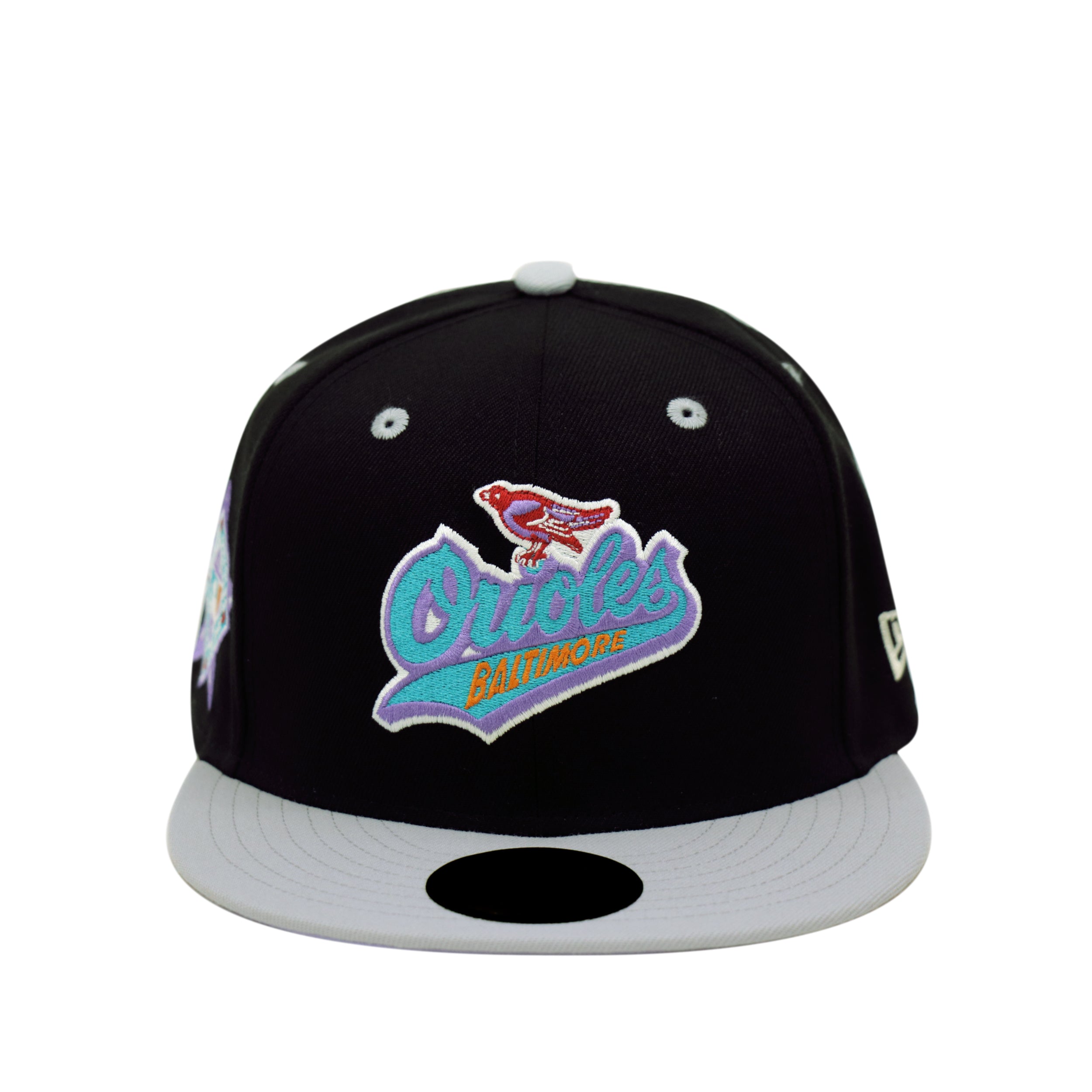THE CAP 59FIFTY VIVID CODE ボルティモア・オリオールズ ブラック/グレー